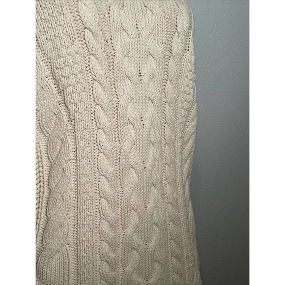 Anthropologie Endless Rose Sweater Cable Knit Cold Shoulder Size L - Picture 4 of 7